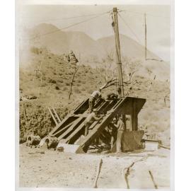 No 2 Ore Shaft sheave wheels support, Mount Isa Mines, c.1937