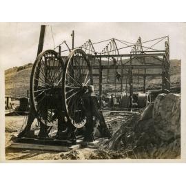 No 2 Ore Shaft winder house under construction, Mount Isa Mines, c.1937