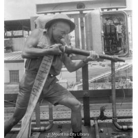 Mount Isa Mines fire training, c.1956
