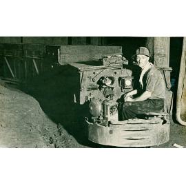 Battery mule underground, Mount Isa Mines