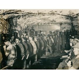 Lunch in  7 Level crib room, Mount Isa Mines
