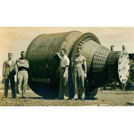 Four photographers With New Ball Mill Norm Nancarrow on the Right Postcard 2 Mystery Album from Reg OBrien