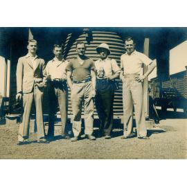Five photographers at Mount Isa Railway Station, Townside