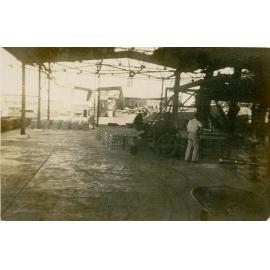 Ingots ready for loading into railway wagons casting floor Lead Smelter 
