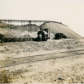 Lead Smelter slag looking north with MIM locomotive 