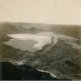 Looking north over original tailings dam from Urquhart Shaft Headframe