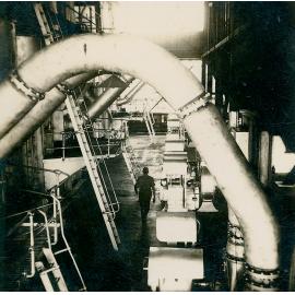 Pulverised coal feed from fuller bonnett sievert fans to boilers at Mines Power Station 