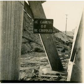Safety sign, Davidson Shaft Headframe 
