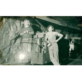 Trolley mule underground, Mount Isa Mines