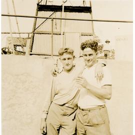Two men having a beer at The Isa Hotel, Mount Isa City