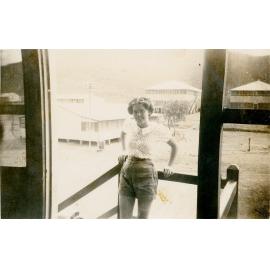Young woman standing at the mess