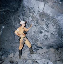 12 Orebody mining engineer inspecting in lead mine, Mount Isa Mines, August 1989