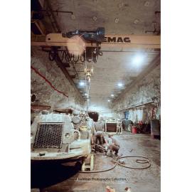 17 level north workshop in lead mine, Mount Isa Mines, September 1986 