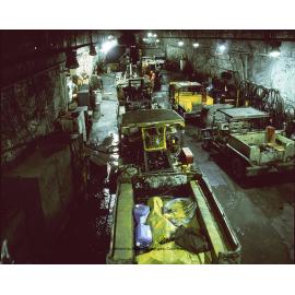 17 level north workshop in lead mine, Mount Isa Mines, December 1989