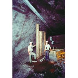 Fill towers in lead mine, Mount Isa Mines, c.1980s