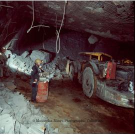 Remote mucking, Mount Isa Mines, c.1986