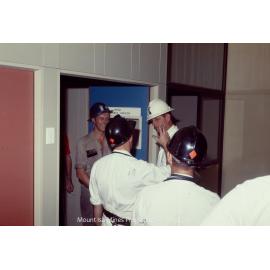 Prince Philip preparing for underground tour, Mount Isa Mines, April 1970