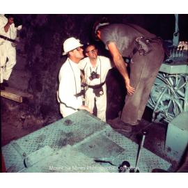 Prince Philip talks to miner, Mount Isa Mines, April 1970