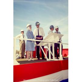 Queen Elizabeth II and Prince Philip at Copper Smelter, Mount Isa Mines, April 1970