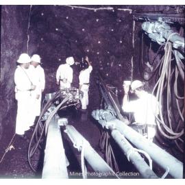 Prince Philip at underground, Mount Isa Mines, April 1970