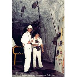 Prince Philip at underground, Mount Isa Mines, April 1970