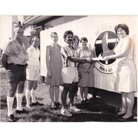Blue Nursing Service Staff receive cheque