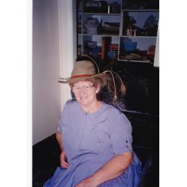 Valerie Brown wearing hat