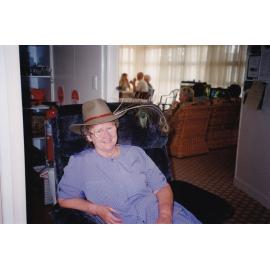 Valerie Brown wearing hat