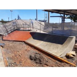 Community Skate Park under construction, Parkside, April 2022