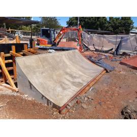 Community Skate Park under construction, Parkside, April 2022