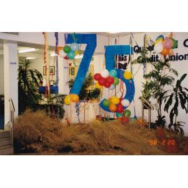 Queensland Country Credit Union decorated for Mount Isa's 75th, February 1998