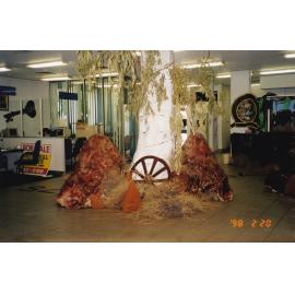 Queensland Country Credit Union building decorated for Mount Isa 75th celebration, February 1998