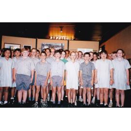 St Joseph's Catholic School students at event at Civic Centre, August 1998