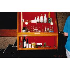 Vintage bottle and item display, c.1998