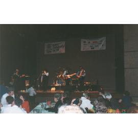 Band playing at Civic Centre celebration, c.1998