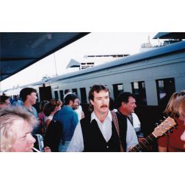 Musician at train station, c.1998