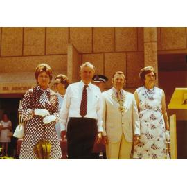 Angelo Bertoni at Civic Centre opening, November 1974