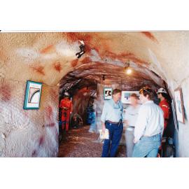 Interactive mining tunnel at Queensland Mining Exhibition, c.1995