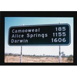 Mile marker sign