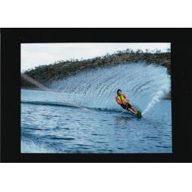 Wake surfing at lake