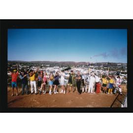 Mount Isa sporting groups pose at lookout 