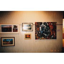 Collection of paintings at Civic Centre event, c.1998