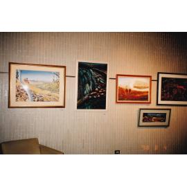 Collection of paintings at Civic Centre event, c.1998