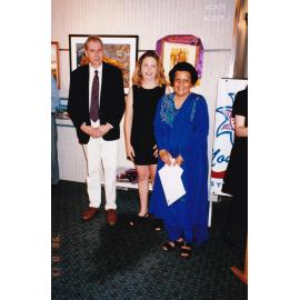 Recipient of award at Civic Centre artwork event, c.1998