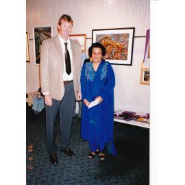 Recipient of award at Civic Centre artwork event, c.1998
