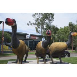 Dromornithids sculptures, Outback at Isa, January 2023