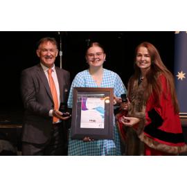 Sophie Greenhalgh receives Junior Citizen of the Year Award, January 2023