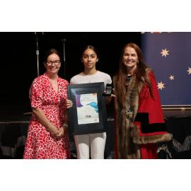 Aaliyah Poihipi receives Junior Sports Award, January 2023