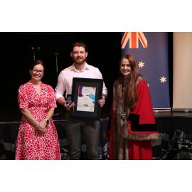 Kodie Kuskopf receives Senior Sports Award, January 2023