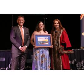 Charlotte Byrnes receives Spirit of Mount Isa Award, January 2023